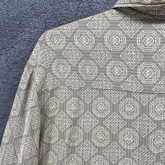 Vintage Atlantic Connection Button Up Shirt Men Large Retro Abstract Long Sleeve - Picture 13 of 16